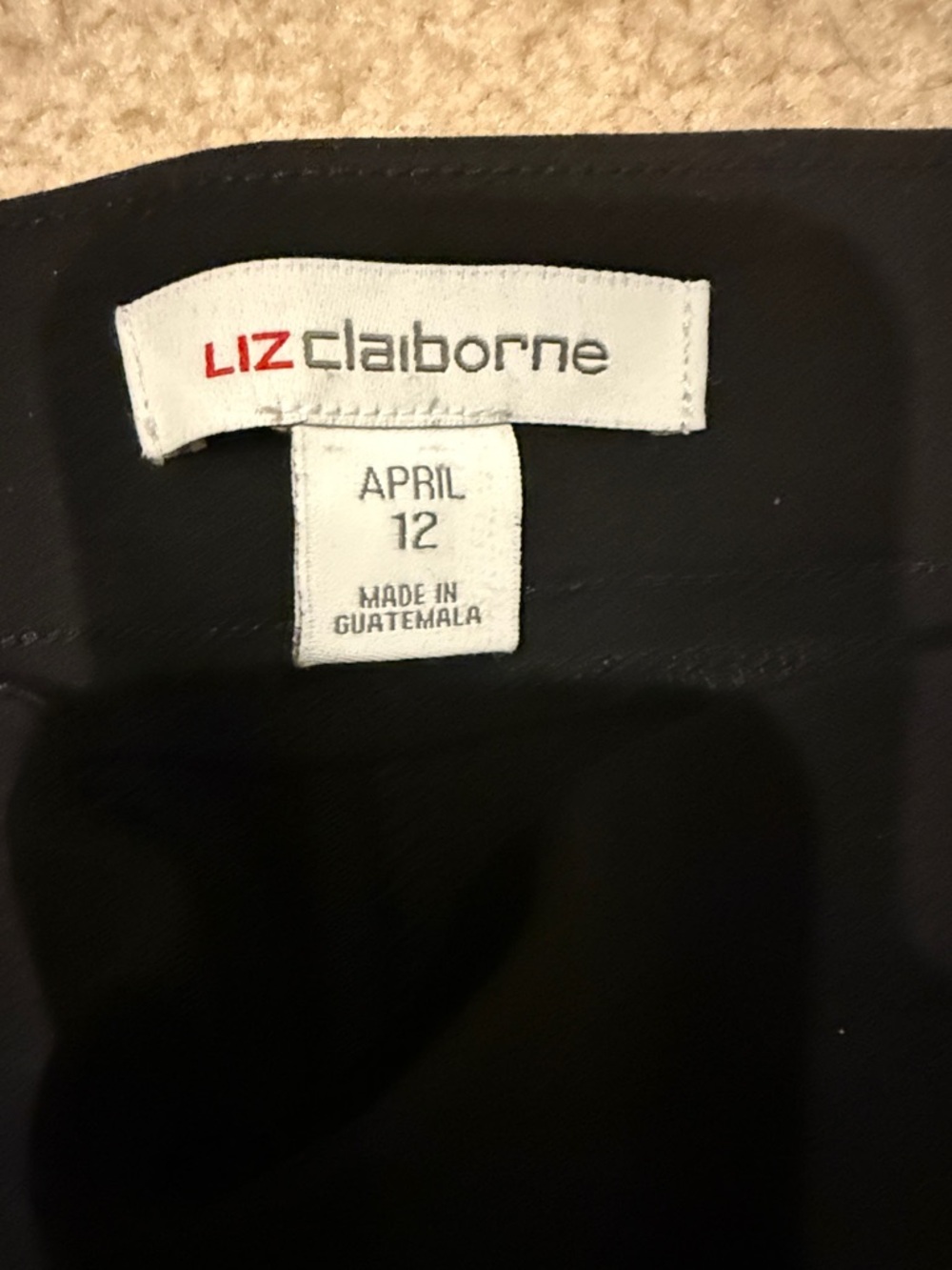 Liz Claiborne  Black Slim Pull-On Ankle Pants work sophisticated sleek sexy goth - Picture 2 of 5